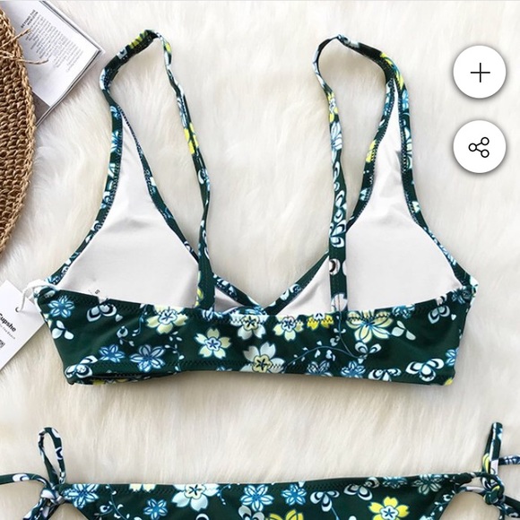 Green Floral Bikini Set - Cupshe - Picture 3 of 4